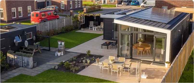 Duurzame en energiezuinige mantelzorgwoning met zonnepanelen